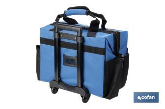 Tool bag on sturdy wheels with multiple pockets | Size: 45 x 24 x 42cm - Cofan