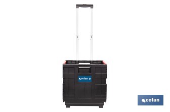 Trolley plegable con asa telescópica | Material: PP | Mango ergonómico | Carga máxima: 25 kg | Compacto y fácil de montar - Cofan