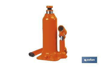Martinetto idraulico a bottiglia | Capacità massima da 4, 12 e 20 tonnellate | Realizzato in acciaio resistente di alta qualità - Cofan