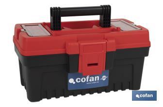 Caixa de ferramentas semi-profissional com fechos ABS | Disponível em vários tamanhos - Cofan