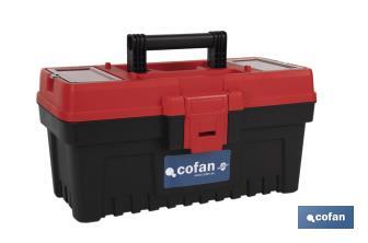 Caixa de ferramentas semi-profissional com fechos ABS | Disponível em vários tamanhos - Cofan
