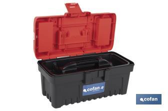 Caixa de ferramentas semi-profissional com fechos ABS | Disponível em vários tamanhos - Cofan