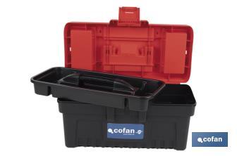 Caixa de ferramentas semi-profissional com fechos ABS | Disponível em vários tamanhos - Cofan