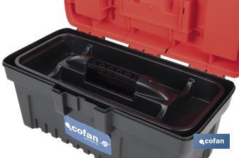 Caixa de ferramentas semi-profissional com fechos ABS | Disponível em vários tamanhos - Cofan