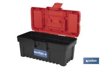 Caixa de ferramentas semi-profissional com fechos ABS | Disponível em vários tamanhos - Cofan