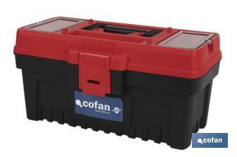 Caixa de ferramentas semi-profissional com fechos ABS | Disponível em vários tamanhos - Cofan