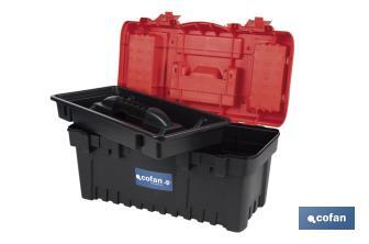 Caixa de ferramentas semi-profissional com fechos ABS | Disponível em vários tamanhos - Cofan