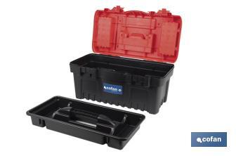 Caixa de ferramentas semi-profissional com fechos ABS | Disponível em vários tamanhos - Cofan