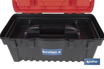 Caixa de ferramentas semi-profissional com fechos ABS | Disponível em vários tamanhos - Cofan