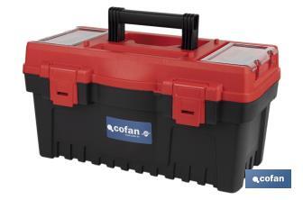 Caixa de ferramentas semi-profissional com fechos ABS | Disponível em vários tamanhos - Cofan