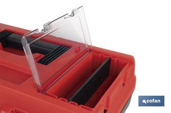 Caixa de ferramentas semi-profissional com fechos ABS | Disponível em vários tamanhos - Cofan