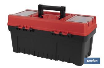 Caixa de ferramentas semi-profissional com fechos ABS | Disponível em vários tamanhos - Cofan