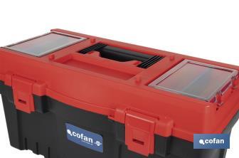 Caixa de ferramentas semi-profissional com fechos ABS | Disponível em vários tamanhos - Cofan