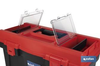 Caixa de ferramentas semi-profissional com fechos ABS | Disponível em vários tamanhos - Cofan