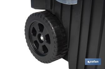 Compact tool box trolley with 2 drawers | Double handle and wheels | Size: 45 x 36 x 64cm - Cofan