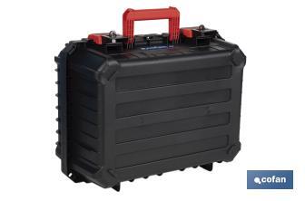 Coffret à outils avec fermetures en ABS, 2 poignées et mousse intérieure | Dimensions : 44,5 x 36 x 21,6 cm - Cofan