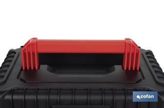Coffret à outils avec fermetures en ABS, 2 poignées et mousse intérieure | Dimensions : 44,5 x 36 x 21,6 cm - Cofan