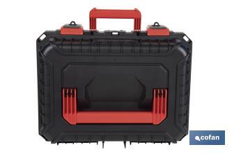 Coffret à outils avec fermetures en ABS, 2 poignées et mousse intérieure | Dimensions : 44,5 x 36 x 21,6 cm - Cofan
