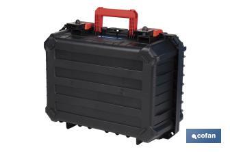 Coffret à outils avec fermetures en ABS, 2 poignées et mousse intérieure | Dimensions : 44,5 x 36 x 21,6 cm - Cofan
