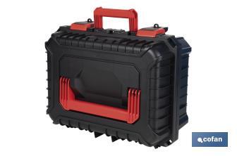 Coffret à outils avec fermetures en ABS, 2 poignées et mousse intérieure | Dimensions : 44,5 x 36 x 21,6 cm - Cofan