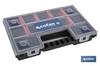 Organiser case with compartments for small parts | Available in three different sizes - Cofan