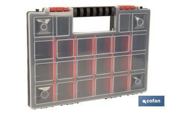 Organiser case with compartments for small parts | Available in three different sizes - Cofan