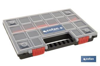 Organiser case with compartments for small parts | Available in three different sizes - Cofan