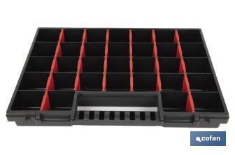 Organiser case with compartments for small parts | Available in three different sizes - Cofan