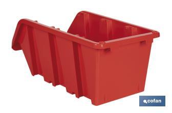 Casier rouge empilable | Accès facile aux produits | Plusieurs dimensions et capacités - Cofan