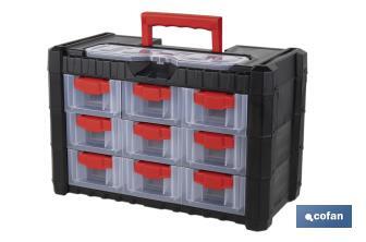 Armoire à 9 tiroirs pour l'organisation d'outils et de petites pièces | Deux dimensions différentes - Cofan