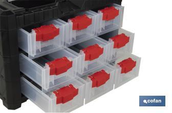 Armoire à 9 tiroirs pour l'organisation d'outils et de petites pièces | Deux dimensions différentes - Cofan
