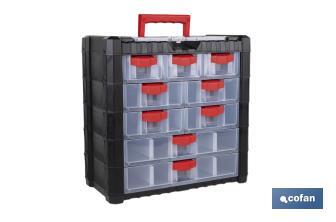 Armoire à 9 tiroirs pour l'organisation d'outils et de petites pièces | Deux dimensions différentes - Cofan
