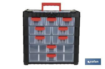 Armoire à 9 tiroirs pour l'organisation d'outils et de petites pièces | Deux dimensions différentes - Cofan