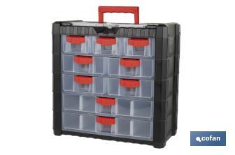 Armoire à 9 tiroirs pour l'organisation d'outils et de petites pièces | Deux dimensions différentes - Cofan