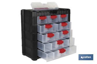 Armoire à 9 tiroirs pour l'organisation d'outils et de petites pièces | Deux dimensions différentes - Cofan