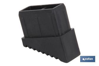 Taco de PVC para escaleras reforzadas soldadas cofan | Con medidas de 40 X 20 mm | Fabricadas en PVC resistente - Cofan