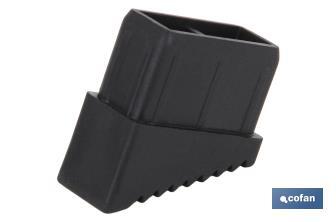 Taco de PVC para escaleras reforzadas soldadas cofan | Con medidas de 40 X 20 mm | Fabricadas en PVC resistente - Cofan