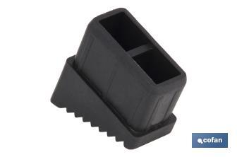 Taco de PVC para escaleras reforzadas soldadas cofan | Con medidas de 40 X 20 mm | Fabricadas en PVC resistente - Cofan