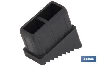 Taco de PVC para escaleras reforzadas soldadas cofan | Con medidas de 40 X 20 mm | Fabricadas en PVC resistente - Cofan