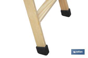 Escaleras de Madera Dobles de Alta Resistencia | Diferentes tamaños y alturas | Seguridad garantizada - Cofan
