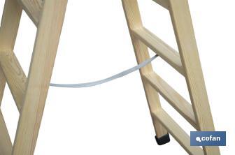 Escaleras de Madera Dobles de Alta Resistencia | Diferentes tamaños y alturas | Seguridad garantizada - Cofan