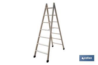 Escaleras de Madera Dobles de Alta Resistencia | Diferentes tamaños y alturas | Seguridad garantizada - Cofan