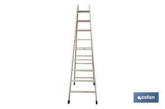 Escaleras de Madera Dobles de Alta Resistencia | Diferentes tamaños y alturas | Seguridad garantizada - Cofan
