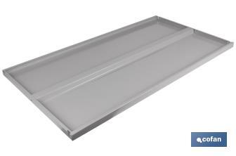 Bandeja para estanterías sin tornillos con refuerzos | En medidas de 690 x 500/600 mm y 930 x 500/600 mm - Cofan