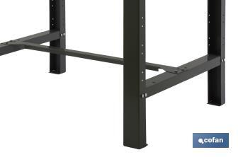 Steel workbench | Resistant and versatile | Anthracite | Available in different sizes - Cofan