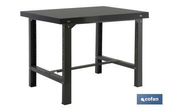 Table de travail en acier | Convient pour atelier et garage | Couleur anthracite | Dimensions : 120 x 73 cm - Cofan