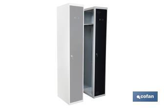 Additional single-door locker | Steel | Colour: grey | Size: 180 x 30 x 50cm - Cofan