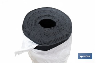 Rollo de suelo de caucho | Diseño de círculos | Antideslizante | 10 m de largo, 3 mm de grosor | Disponible en diferentes anchos - Cofan
