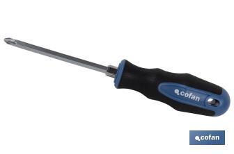 Double ended stubby Phillips and slotted screwdriver PH2 | Available lengths in 38 and 100mm | Ø6mm shank - Cofan