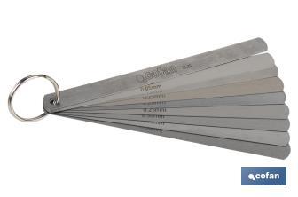 Feeler gauge 8 blades | Gap measuring tool | Available thicknesses from 0.002 to 0.020mm - Cofan